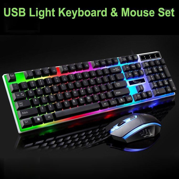 

Gaming Keyboard Mouse Set Rainbow LED Wired USB For PC Laptop Smart TV1