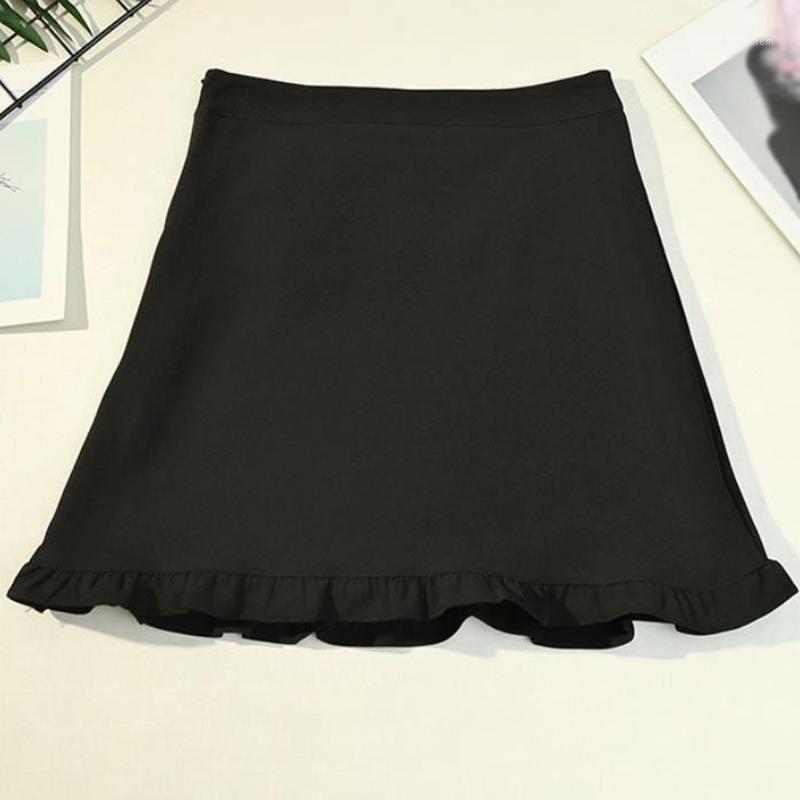 

Leisure College Style High Waist Skirt Womens Mini Skirts Casual Ladies Kawaii Ulzzang Female Korean Vintage Ruffle Skirt1