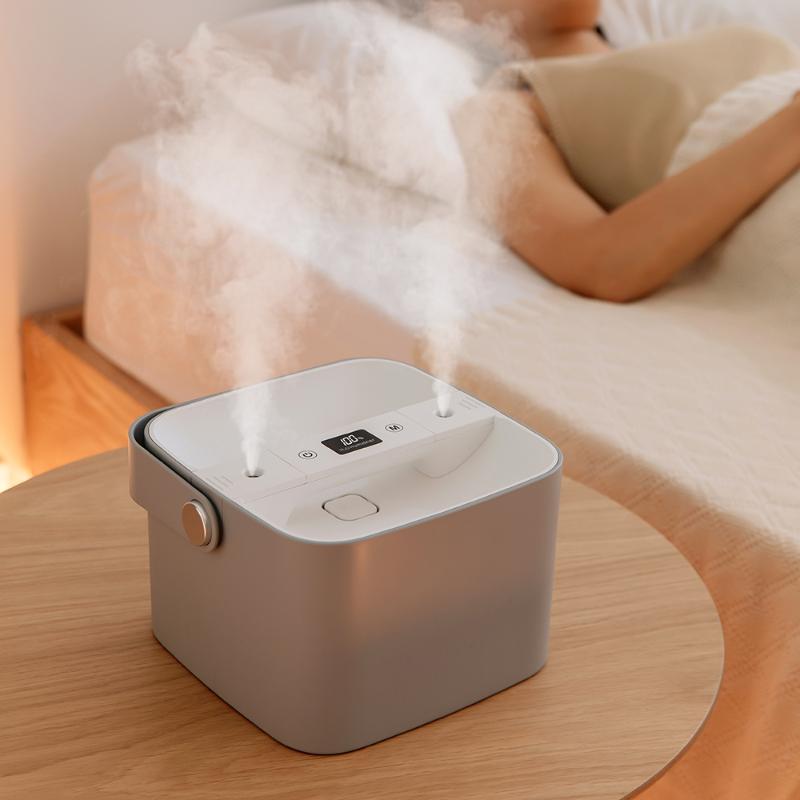 

2.5L Dual Spraying Wireless Humidifier Handheld Ultrasonic USB Car Mist Maker with 4000mah Battery Mini Office Air Purifier