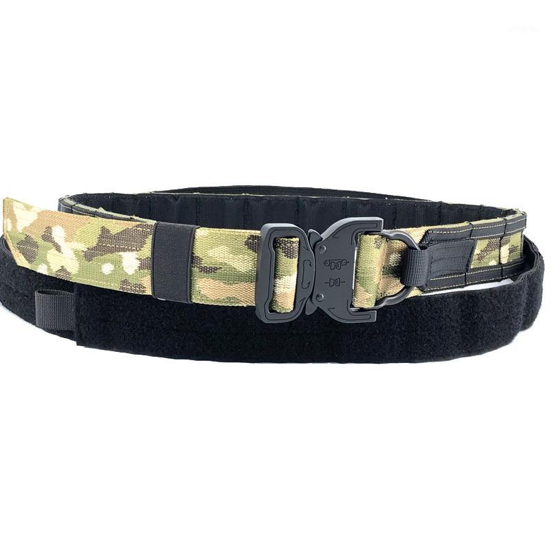 

Tactical Fighter Belt Molle Multicam Battle Belt Army Shooting Combat Equipment Hunting CS Double Layer1, Bk