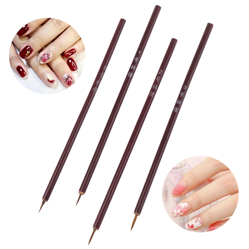 

1 PC Small Brush Nail Tools Bamboo Handle Nail Art Painting Brushes Liner Brush DIY Manicure