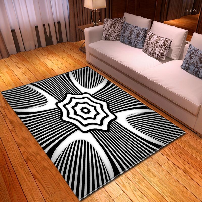 

Nordic Geometric Flower Carpet Kids Room Flannel Soft Bedroom Bedside Dining Room Rug 3D Decoration Living Carpet Area Rug1, No-4