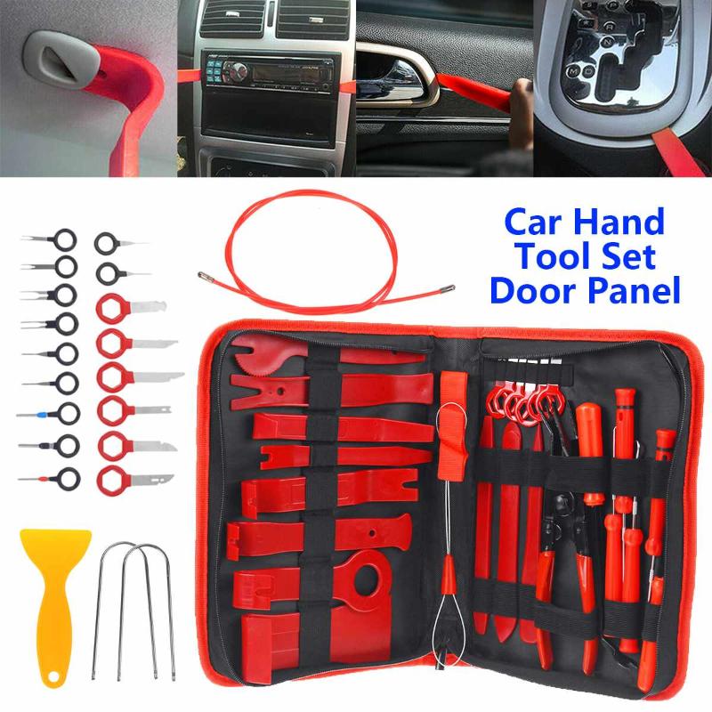 

40pcs Car Door Molding Dash Panel Audio Seal Interior Trim Panel Dashboard Installation Removal Pry Tool Kit & Removal Hook Tool
