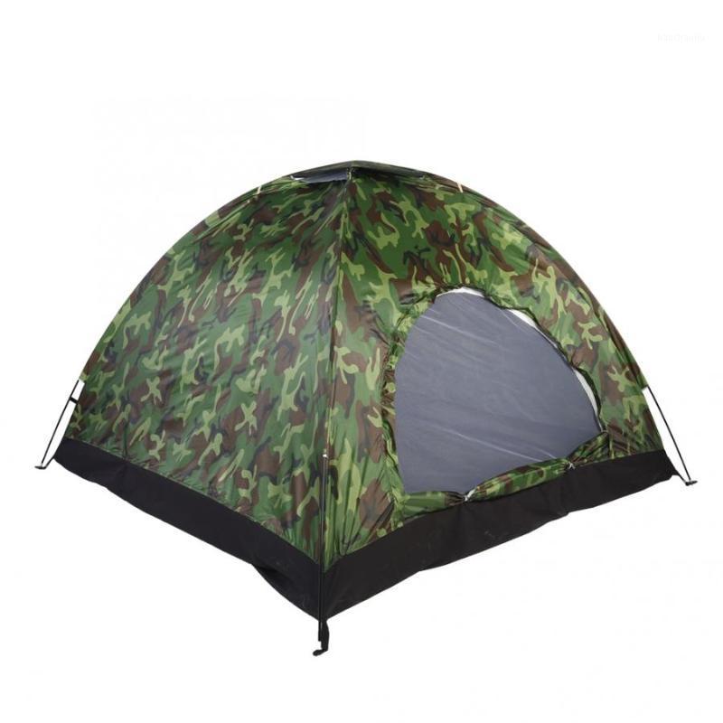 

1-4 Person Portable Outdoor Camping Tent Camouflage Beach Tent Double Layer Waterproof Hiking Traveling Lightweight1