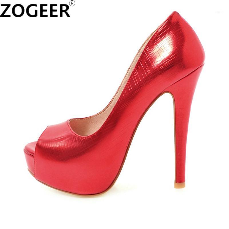 

Fashion Peep Toe Shoes Woman High Heels Pumps Quality Red Gold High Heel Women Wedding Shoes Platform Dress Pumps Women Big Size1