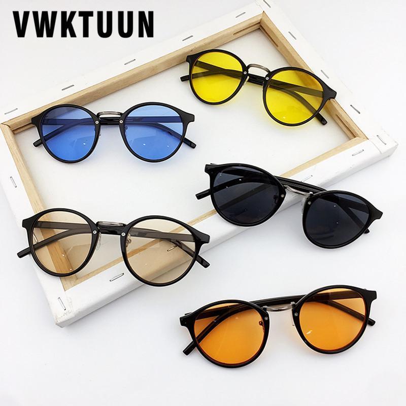 

Sunglasses VWKTUUN Round Women Vintage Small Frame Fashion Glasses Retro Colorful Lens UV400 Eyewear Yellow Sunglass1
