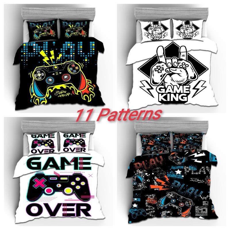 

2020 Fashion Bedding Set 2/3pcs 11 Patterns 3d Digital Gamer Printing Duvet Cover Sets 1Quilt Cover + 1/2 Pillowcases US/EU/AU