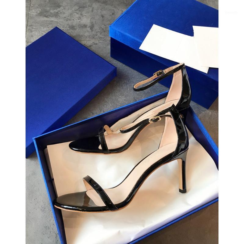 

Classic Brand Women's Sandals Top Quality Women's Shoes Open Toe Thin Heels Sandals For Woman High Heels Leather Dress Shoes1