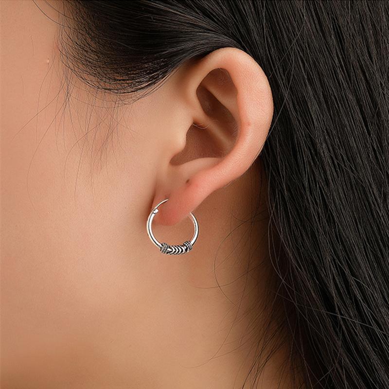 

Yungqi Korean Metal Hoop Earring Simple Geometric Knot Irregular Earrings for Women Girl Fashion Statement Piercing Punk Jewelry