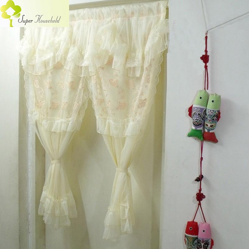 

Beautiful Curtains for Living Room Door Curtain Roman Blinds Folds Yarn Fabrics Small Window 90*200cm Tulle Curtains Valance