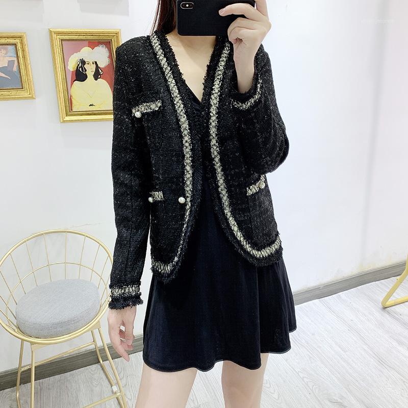 

Fashion lattice Blazer women Autumn New Tweed Woolen cloth Leisure business Blazer women jacket Tops coat1
