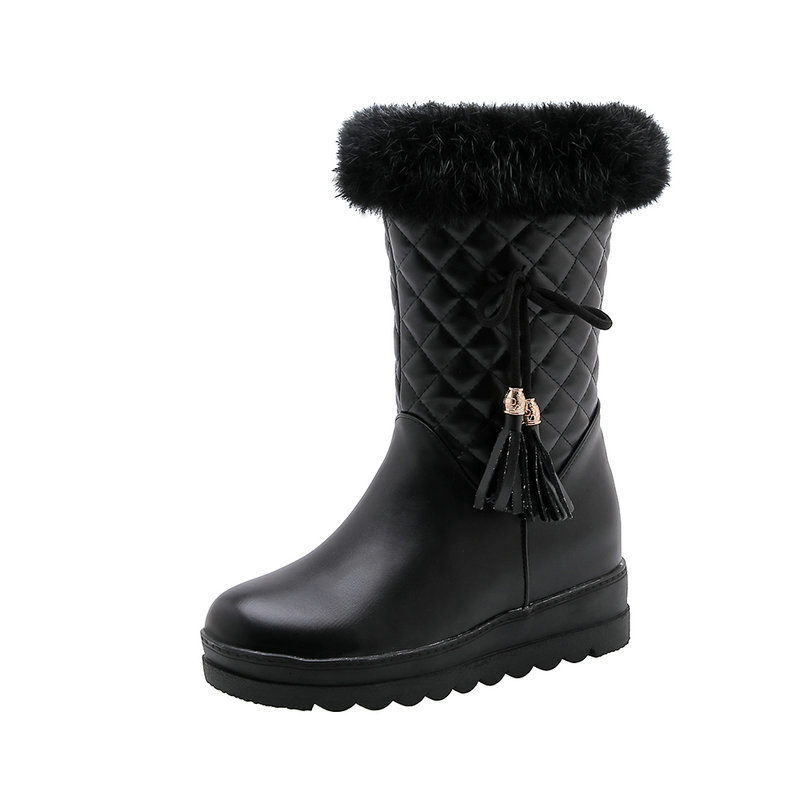 

2021 New Snow for Children Keep Warm Thick Fur Winter Women Fashion Ankle Boots Ladies Shoes Plus Size 34-42 Lgtm, Pink