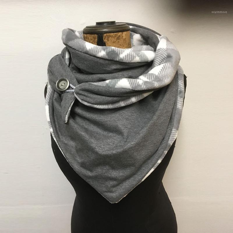 

2020 Women Winter Warm Solid Colors Scarf Fashion Retro Female Multi-purpose Scarves Casual Button Shawl Scarf Foulard Femme#351