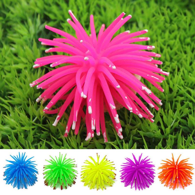 

Aquarium Silicone Simulation Artificial Fish Tank Fake Coral Plant Underwater Aquatic Sea Anemone Ornament Decoration