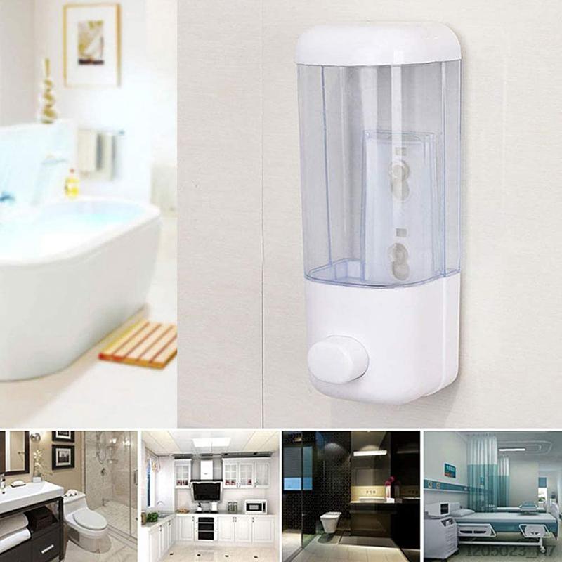 

500ML Hand Wash Wall Mount Liquid Soap Dispenser Wall-Mount Manual Soap Dispensers Shampoo Container Bathroom Bottle Accessories