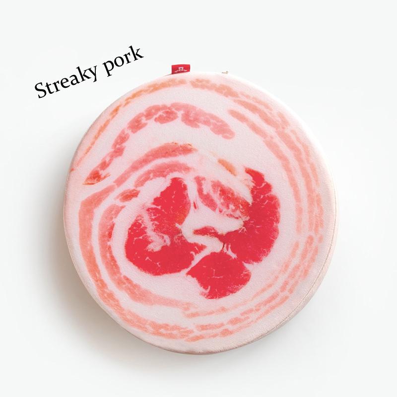 

3D Floor Cushion Simulation Streaky Pork Salmon Toast Decorative Cushions Home Decor Throw Pillows For Sofa Car Birthday Gift