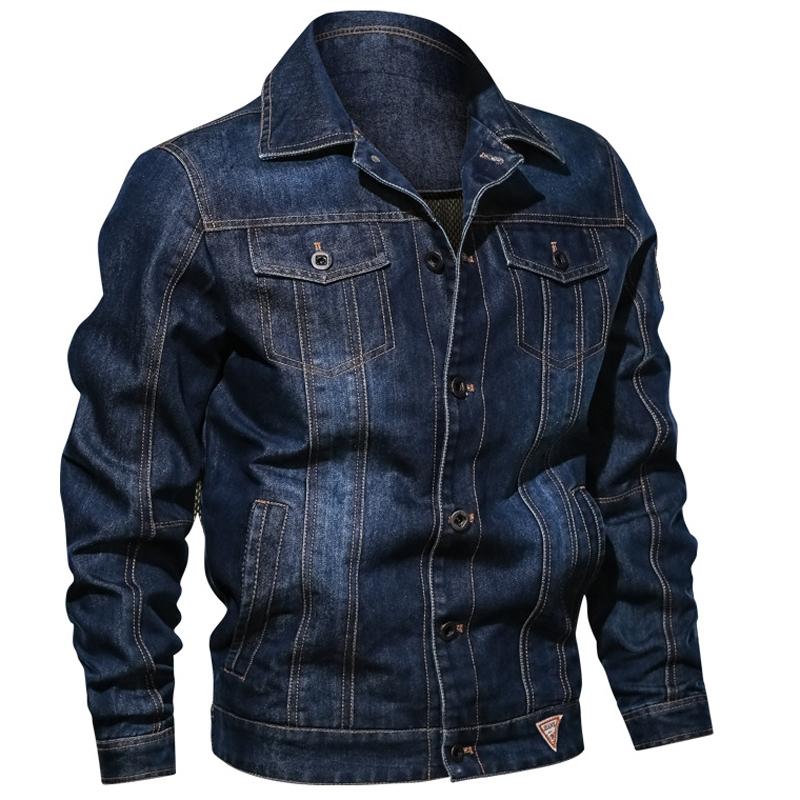 

2020 New Arrivals Denim Jackets For Men Vintage Plus Size 5XL 6XL Mens Jeans Jackets Coats Personality Men Bomber A620, Deep blue