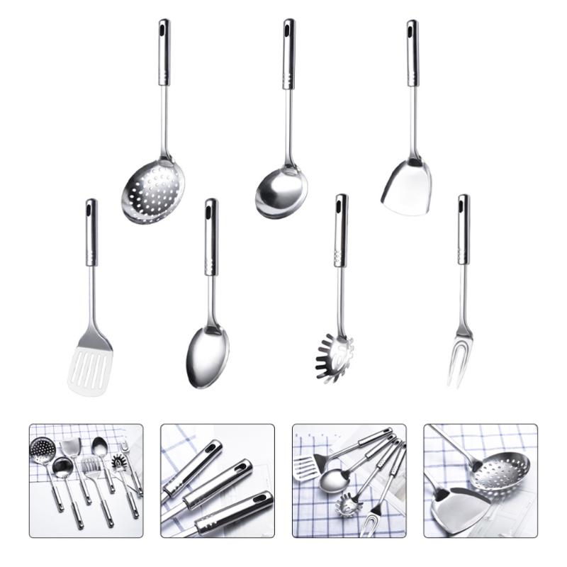 

7pcs Kitchenware Non-Stick Colander Shovel Soup Ladle Fork Cooking Utensil