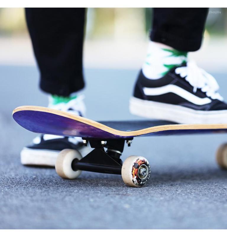 

Super cool Skateboard Kids Adulst Scooter Longboard Pulley Wheel Double Snubby Maple Skateboard Alloy Roller Board Skate Board1, 16
