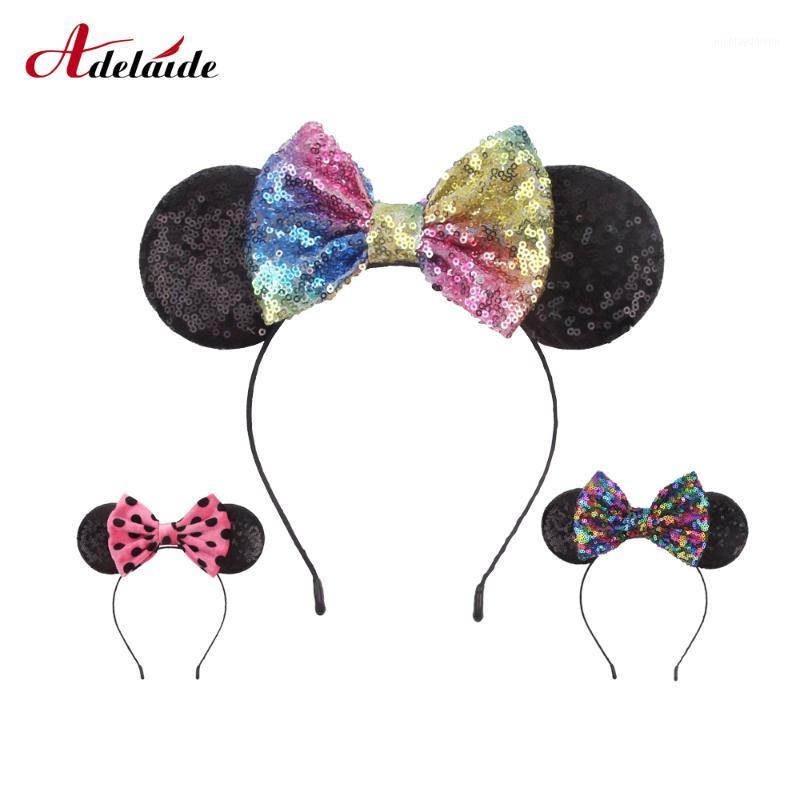 

Mouse Headband For Girls Holiday Party Gift Women Glitter sequin Mouse Ears Hairband Kids Hair Accessories1