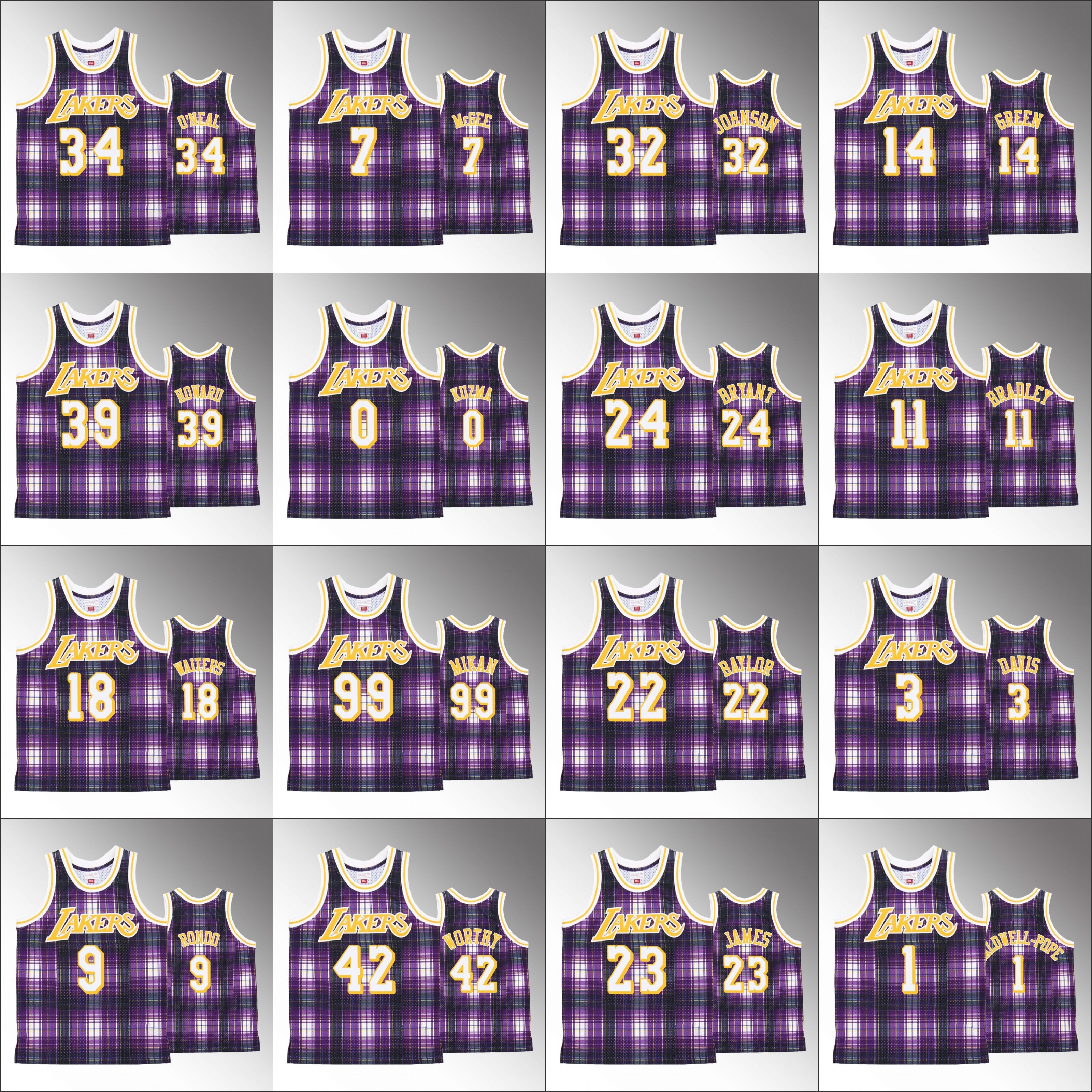 

Los Angeles Lakers Kobe Bryant LeBron James Shaquille O'Neal Anthony Davis Private School Custom Jersey, Black