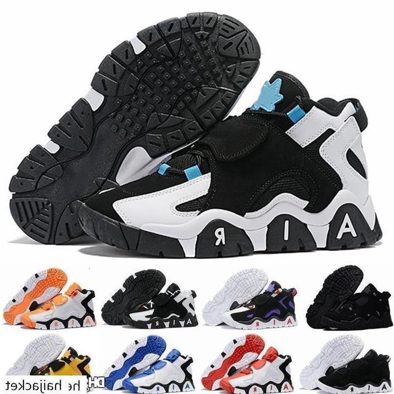 

2019 New Air Barrage Mid QS Scottie Pippen Basketball Shoes Hyper Grape Purple Raptors Black White Yellow Boys Mens Shoes Designer Sneakers, White;red