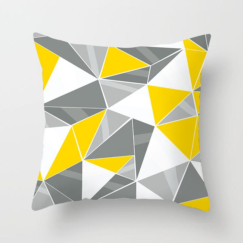 

Geometric Cushion Cover Yellow Series Throw Pillow Cases Home Decor Living Room Home Decoration, 20