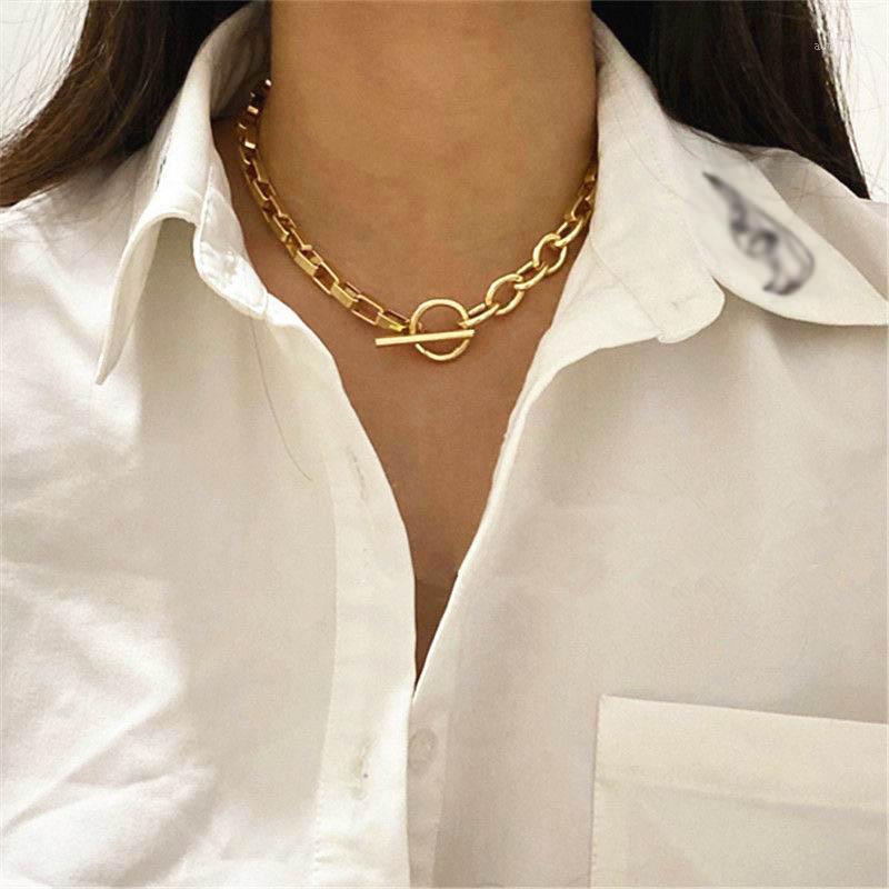 

Fashion Punk Short Chain Necklace For Women Hip Hop Simple Buckle Chains Choker Lady Girl Jewelry Gifts Party Accessories1