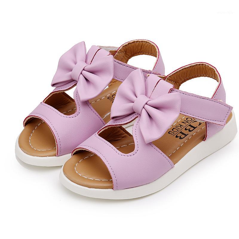 

2-14T Summer baby Girls sandals Children Bowtie Kids Sandals for girl Kids Beach Girls princess shoes white pink purple1, Purple