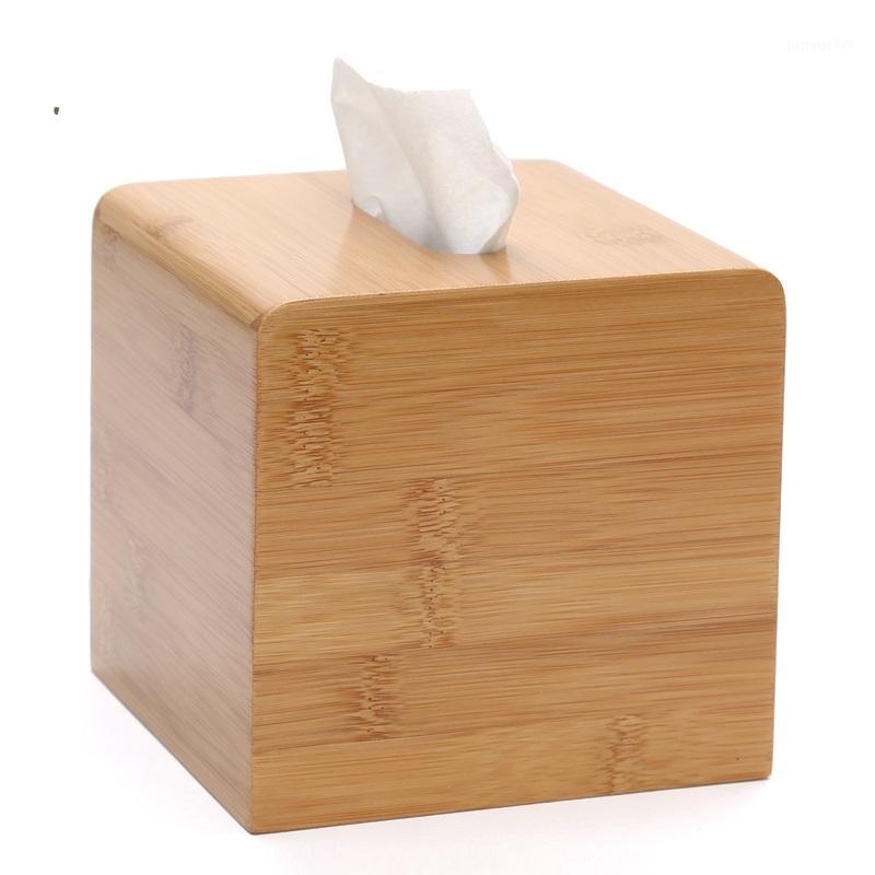 

Bamboo Simple Tissue Box Living Room Household Towel Cartridge box Creative desktop roll tissue1