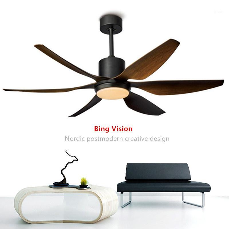 

66 inch Nordic large country industrial wind ceiling fan LED light DC American retro remote restaurant living room ceiling fans1