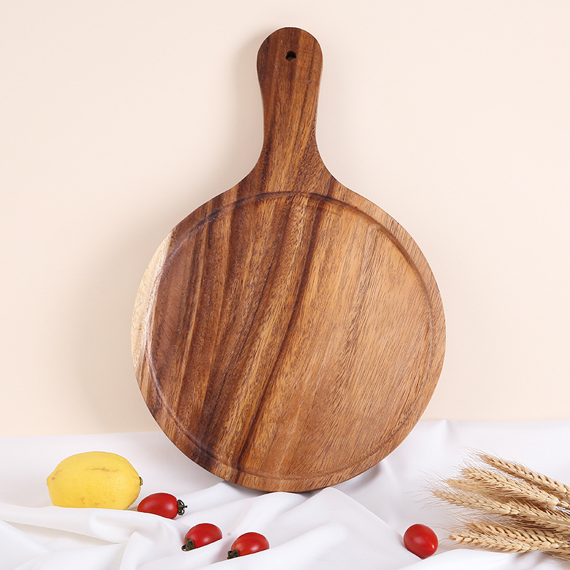 

2021 New Oval Whole Wood Kitchen Fruit Bread Steak Cutting Trays Plate Chopping Board Food Storage 86qp