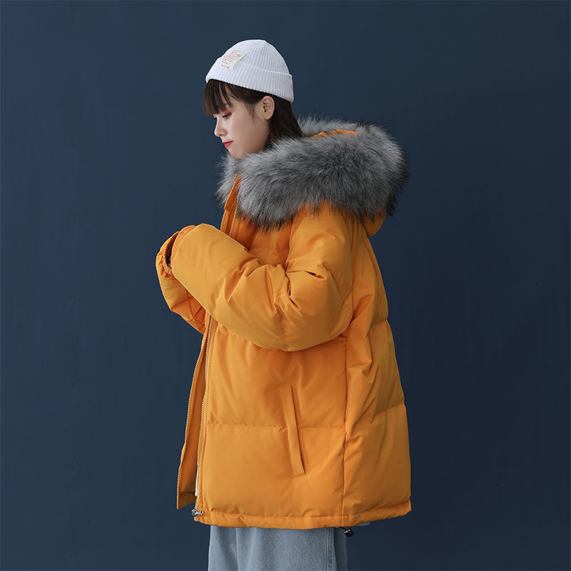 

Autumn 2021 Cotton-quilted New Winter Hair Collar Wool Men's Clothing WIHS, Yellow.