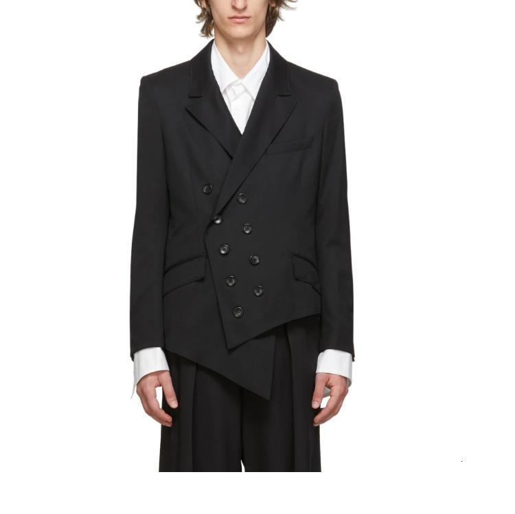 

2021 New -7xl!! Male Asymmetrical Loose Suit with Long Sleeves 3B5K, Black
