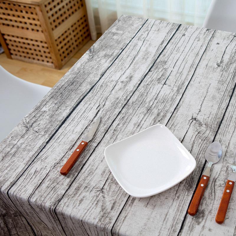 

#a Retro Simulation Wood Table Cloth Cotton Fabric Bark Cloth Tablecloth Table Photography Background