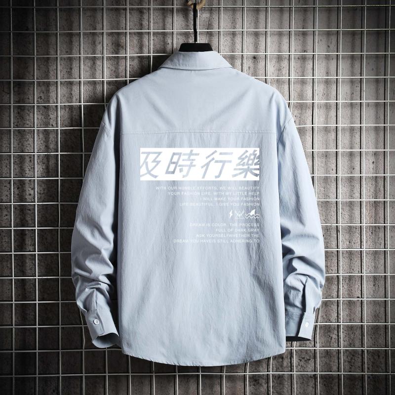 

Fashion Trend Handsome Men Shirt Spring Summer Long Sleeve Casual High Quality Baggy Shirt Camisa Masculina Men Clothing BC50CS, Style7