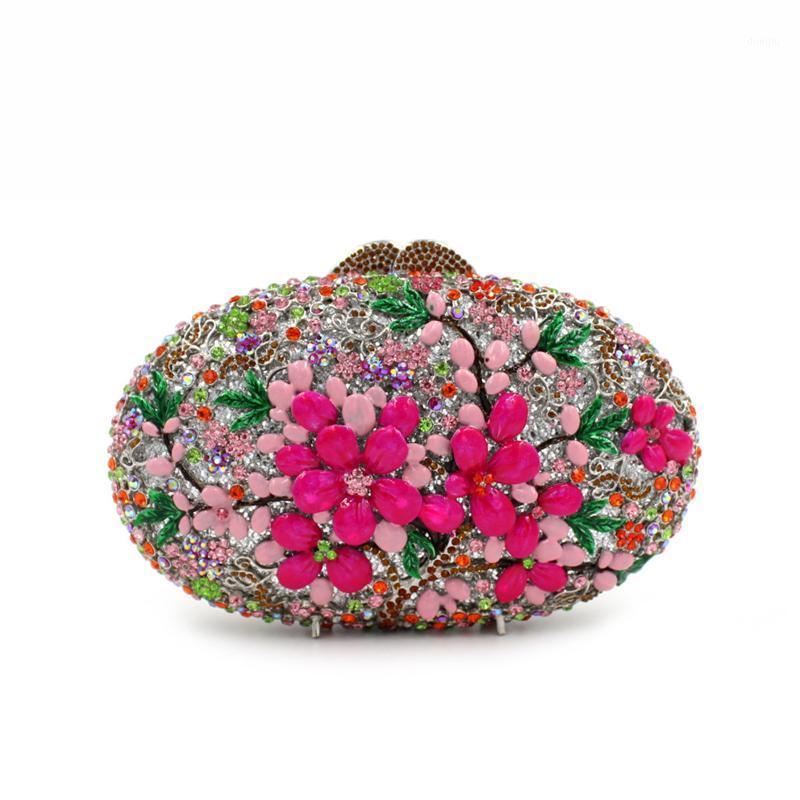 

Hollow Out Crystal Floral Ladies Banquet Evening Clutch Bag Diamond Women Wedding Clutches Dress Bridesmaid Handbag Female Purse1
