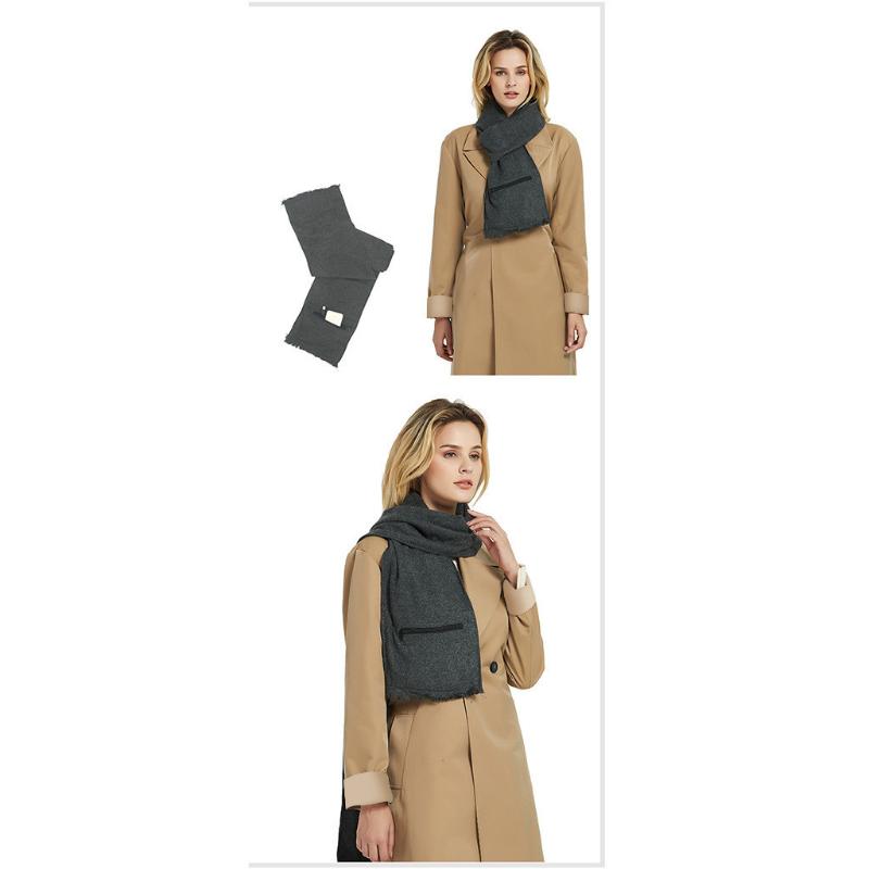 

Foulard femme scarf women Powered Heated Warming Scarf Neck Wrap Heating Pad Electric Battery with Pocket bandana chiffon hijab