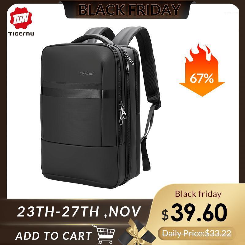 

Tigernu TPU 15.6 Inch Laptop Backpack Men Waterproof Anti-Theft Backpack Fashion For Men Male Travel Leisure1, Black