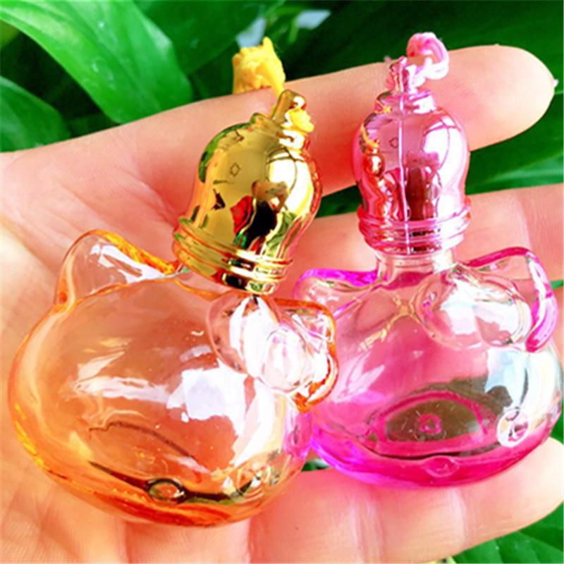 

10ml New Cute Cat Color Roll On Empty Glass Oil Bottle with Beautiful Tassel Cover 100PCS/LOT