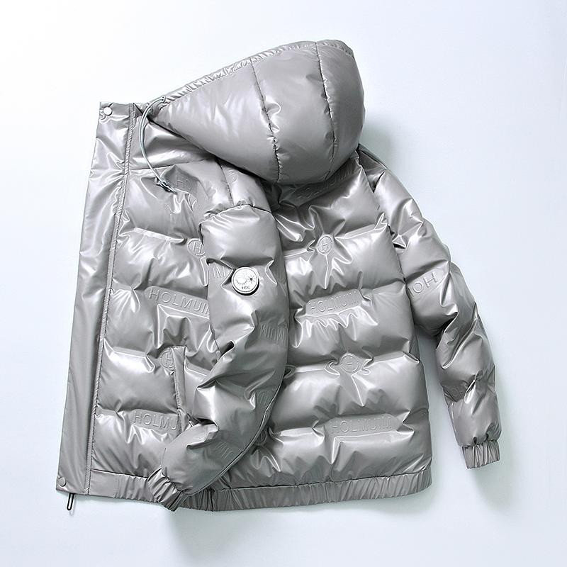 

Men's Male Winter 2020 New Warm Men Jacket Coat Fashion High Quality Windproof Khaki Black Hooded Jacket, Khaki jacket men