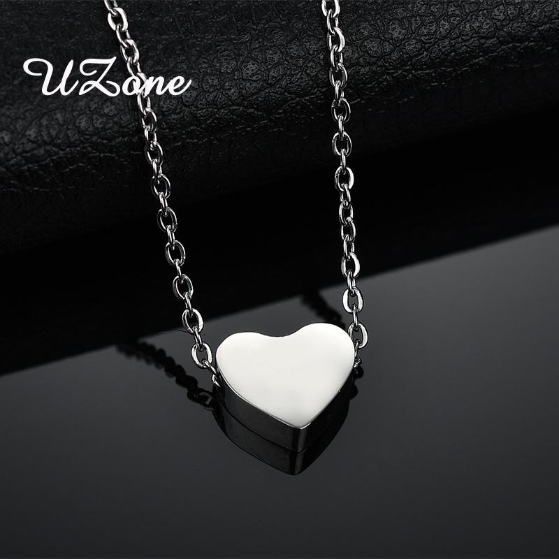 

Pendant Necklaces UZone Tiny Love Heart Necklace Boho Chain For Women Lover Birthday Gift Collier Femme Jewelry