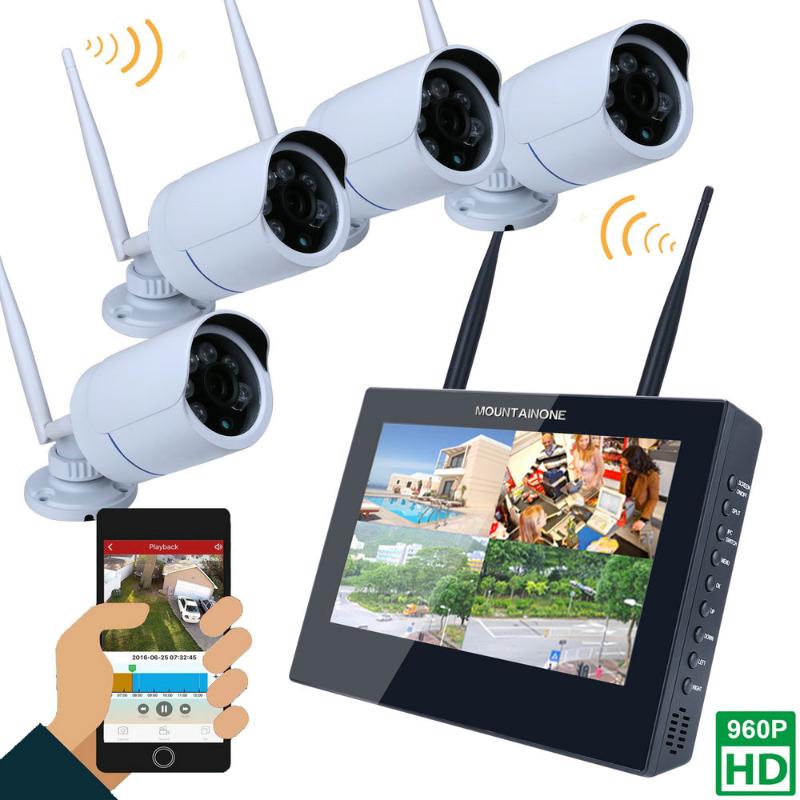 

New Plug And Play 4CH Wireless NVR Kit P2P 960P HD Outdoor IR IP Video Security CCTV Camera WIFI Surveillance System