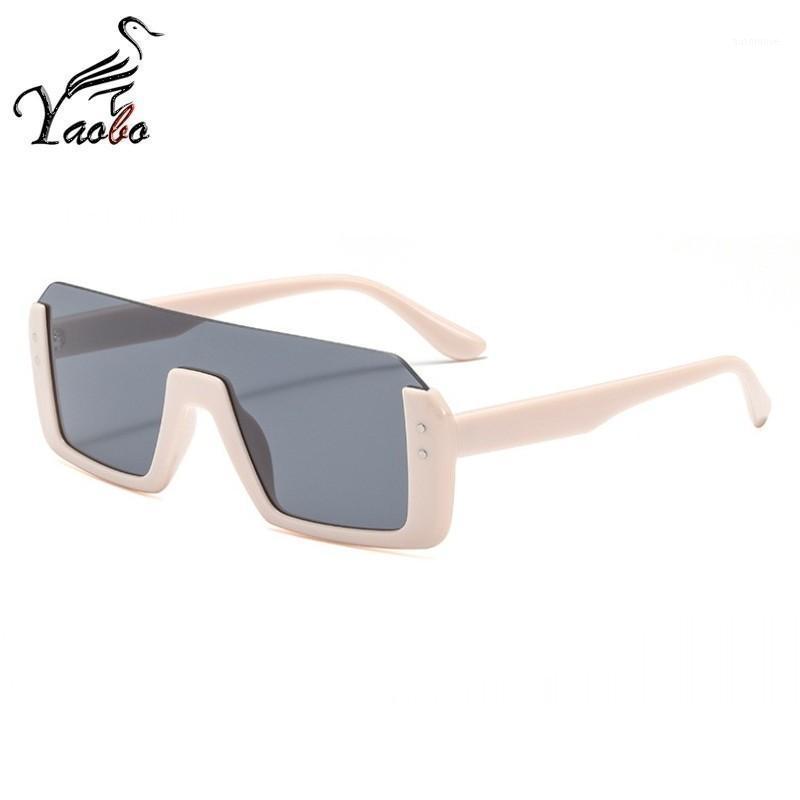 

Fashion Half Frame Women Square Sunglasses Brand Designer Men Red Tinted Lens Glasses1