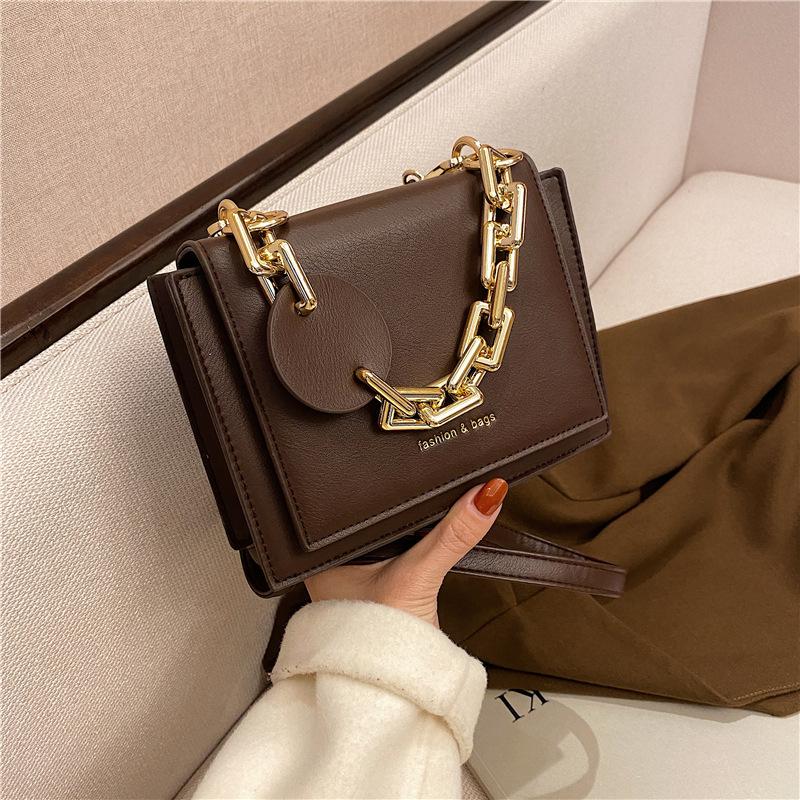 

Original Design Popular Handbags 2021 New All-match Western Style Single Shoulder Messenger Bag Chain Hot Sale Square Bag, Black