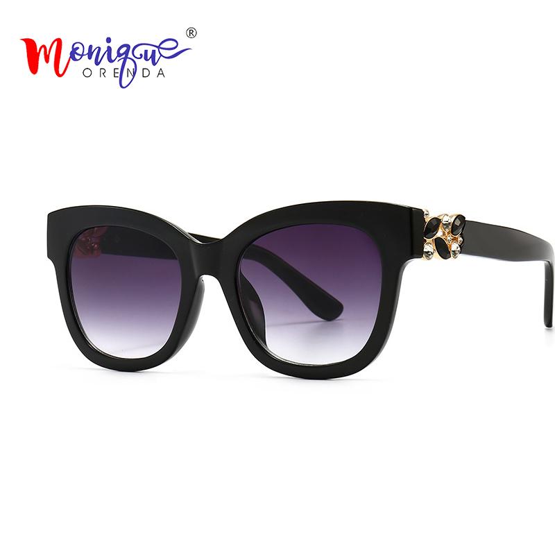 

Sunglasses Vintage Fashion Oversized Women Famous Design Retro Diamond Square Sun Glasses UV400 Oculos Sol Feminino