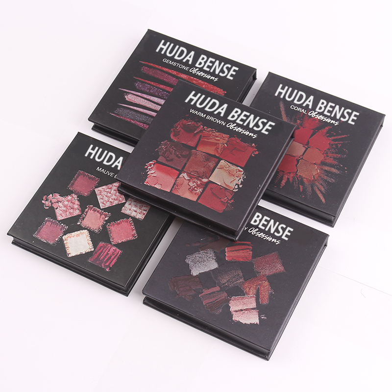 

Spot Makeup New HUDA BENSE Eye Shadow Waterproof Multicolor goods beautyful Matt Pearlescent Nine-color Hot-selling Diamond Disk, Mau