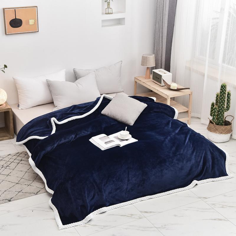 

Blanket Soft Warm Milk Wool Blanket For Beds Faux Fur Mink Throw Solid Color Sofa Cover Bedspread Winter Blankets Dropship JY1