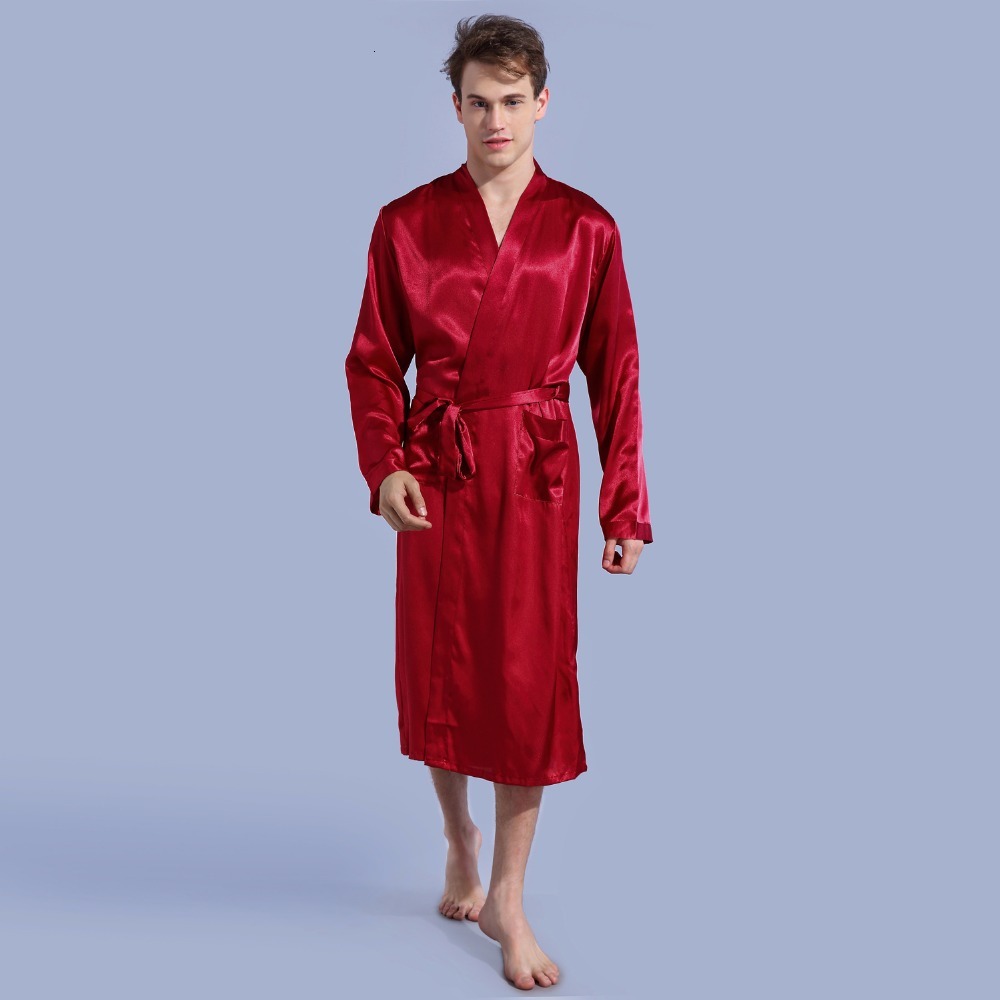 

Burgundy Men Silk Dress Bath Qwso