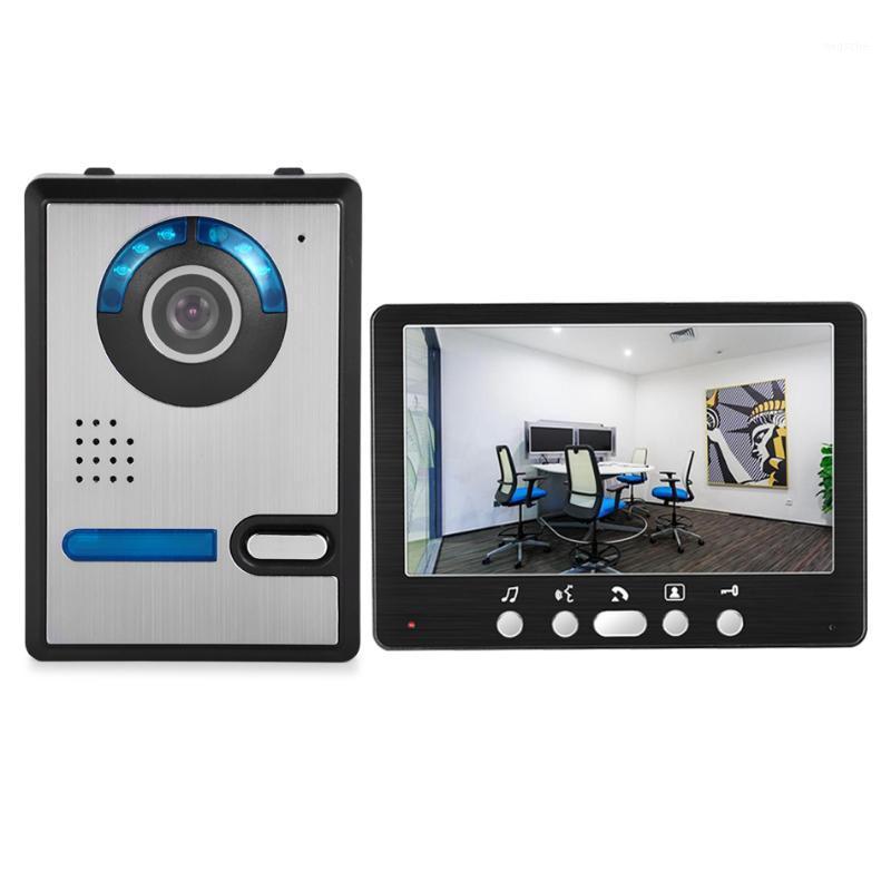 

7'' Video HD Doorbell Luxury Button Home Intercom Apartment Wired CMOS Camera Night Vision Color LCD Door Bell1